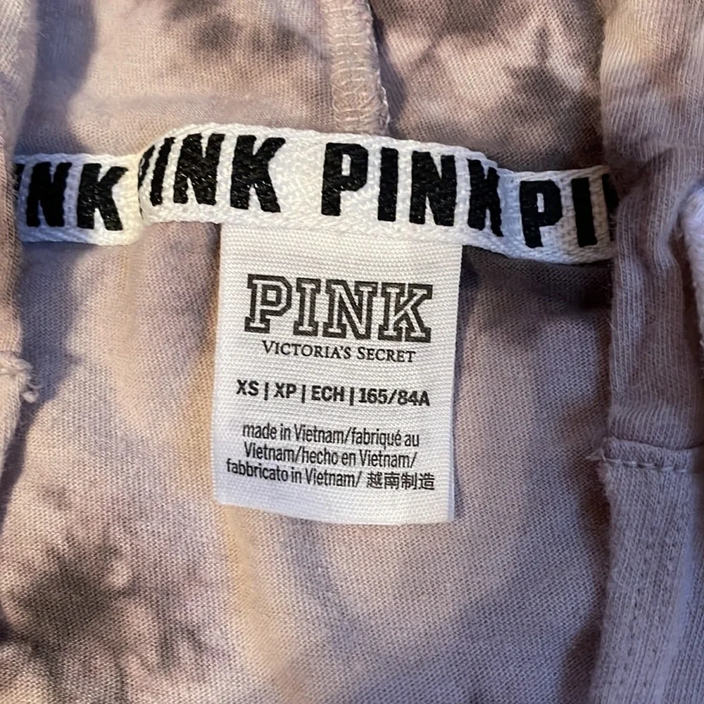 VICTORIA SECRET PINK TIE DYE HOODED TOP XE EXCELLENT CONDITION - Picture 3 of 5